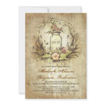 vintage floral mason jar rufia casamento