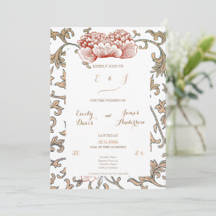 Convite Vintage Floral Ornament de Owen Classic