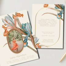 Vintage Floral Photo Funeral