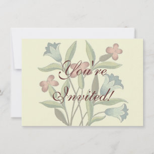 Convite Vintage Floral wallpaper, designer amarelo