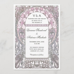 Convite Vintage Floral Wedding Invitations V (v.2)