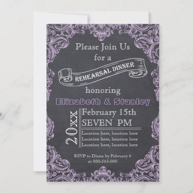 Convite Vintage frame, janto de ensaio de casamento de cha (Frente)