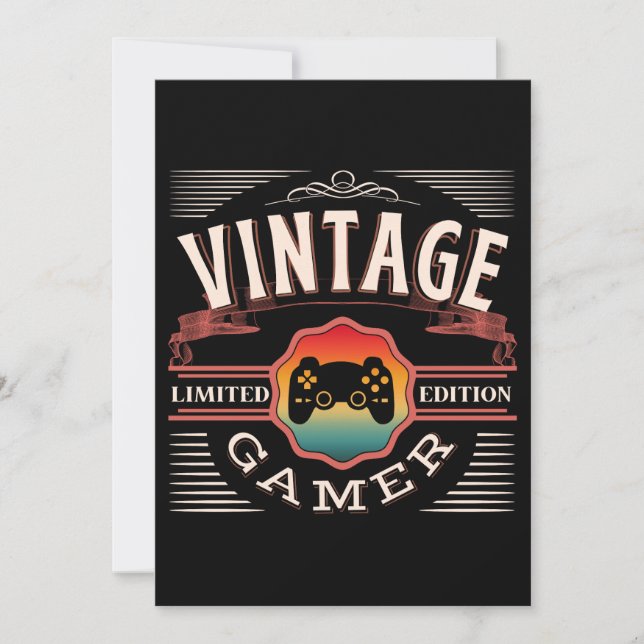 CONVITE VINTAGE GAMER LIMITED EDITION (Frente)