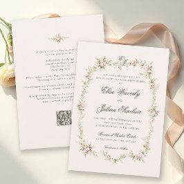 Convite Vintage Garden Ethereal Floral All One Wedding
