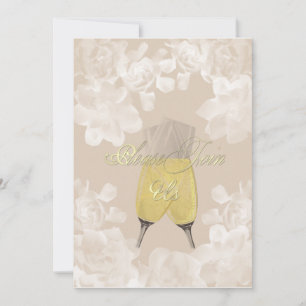 Convite Vintage Gardenia Noivado