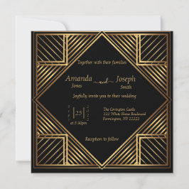 Convite Vintage Gatsby Style Invitation