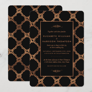 Convite Vintage Geométrico Art Deco Gatsby Wedding