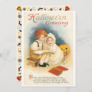 Convite Vintage Ghost Stories Halloween