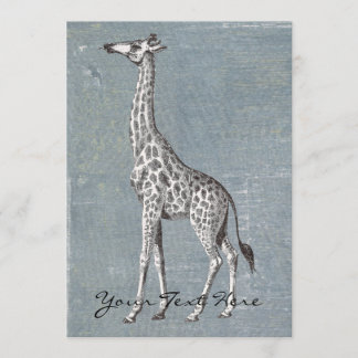 Convite Vintage Giraffe