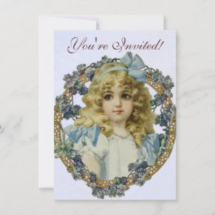 Convite Vintage Girl com flores e Arcos lindas