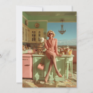 Convite Vintage Glam na cozinha