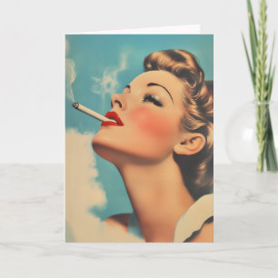 Convite Vintage Glamor Smoking Ad