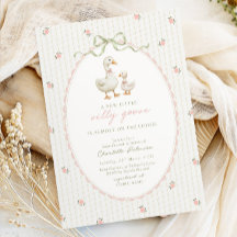 Vintage Goose Baby Shower Invitation