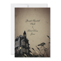 Vintage Gothic House Invitation
