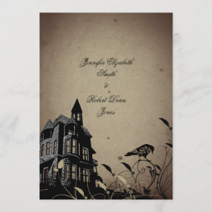 Convite Vintage Gothic House Invitation