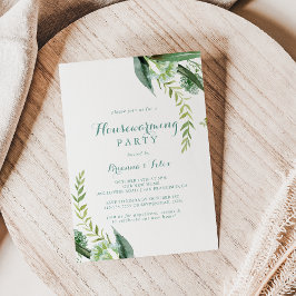 Convite Vintage Green Eucalyptus Housearming Party