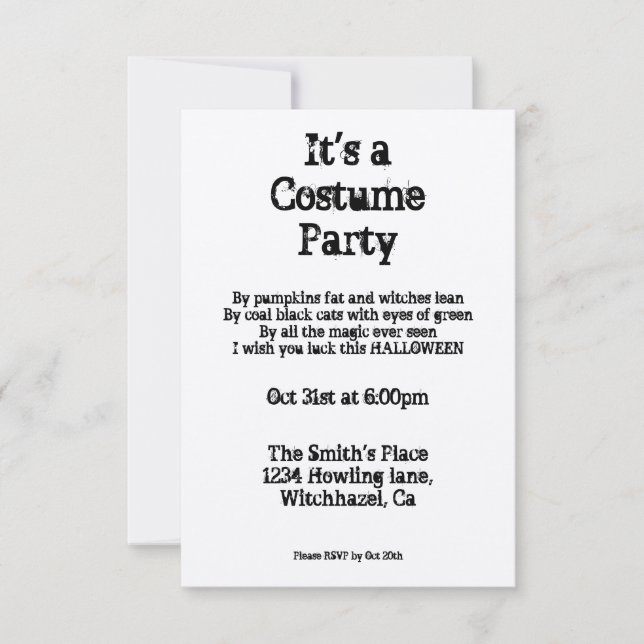 Convite Vintage Halloween (Frente)