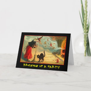 Convite Vintage Halloween Party Convide Com Texto Sangrent