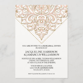 Convite Vintage Handkerhead Lace Janto de ensaio moderno
