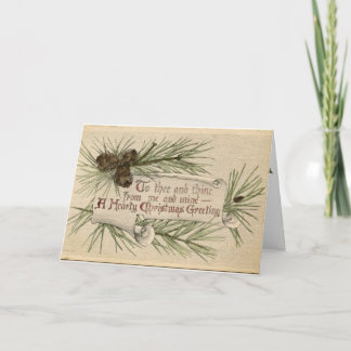 Convite Vintage Holiday Christmas Greeting Invitations