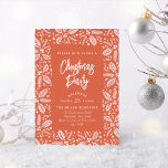 Convite Vintage Holly Berry Partido de Natal Red<br><div class="desc">Apresentando nossa fatia de bagas holly desenhadas à mão,  que enquadra seus detalhes de festas no tipo moderno. Todas as fontes e cores são editáveis para que você possa criar o convite mais adequado ao seu estilo e visão.</div>
