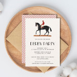 Convite Vintage Horse Race Jockey Derby<br><div class="desc">Vintage Horse Race Derby Party Jockey Modelo com uma ilustração vintage de um cavalo com seu padrão listrado nas costas. Todos os elementos de texto podem ser alterados para que este design possa ser usado para outros eventos também: convite de casamento equestre clássico, convites de aniversário de festas derby, abertura...</div>