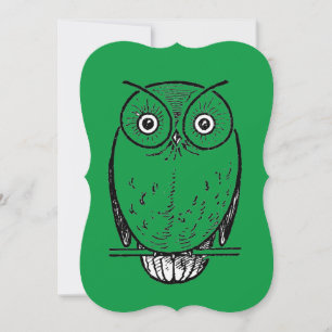 Convite Vintage Impressão Owl Hoot