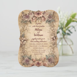 Convite Vintage Italy Wedding