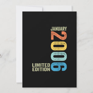 Convite Vintage Janeiro de 2006 17 Anos 17º Aniversário Bo