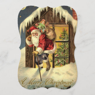 Convite Vintage: janta de Natal -