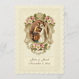 Convite Vintage Lace Tradicional Florestas Católicas
