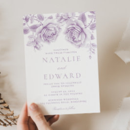 Convite Vintage Lavandas Casamento Maravilhoso