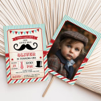 Vintage Little Man Mustache primeiro aniversario B