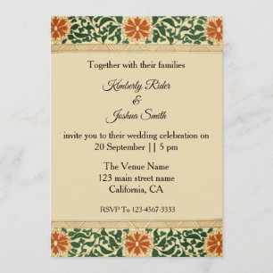 Convite Vintage Mandala Flower Weditation