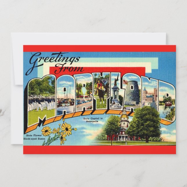Convite Vintage Maryland Saudação (Frente)