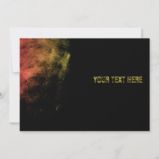 Convite Vintage Monocromo Grunge Smudge Art (Frente)