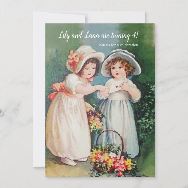 Convite Vintage Namoradas (Frente)