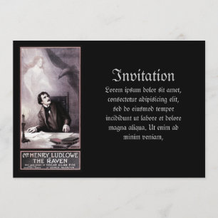 Convite Vintage, O Teatro De Raven