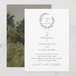 Convite Vintage Oat Field, Fine Art inspirou salvar a data