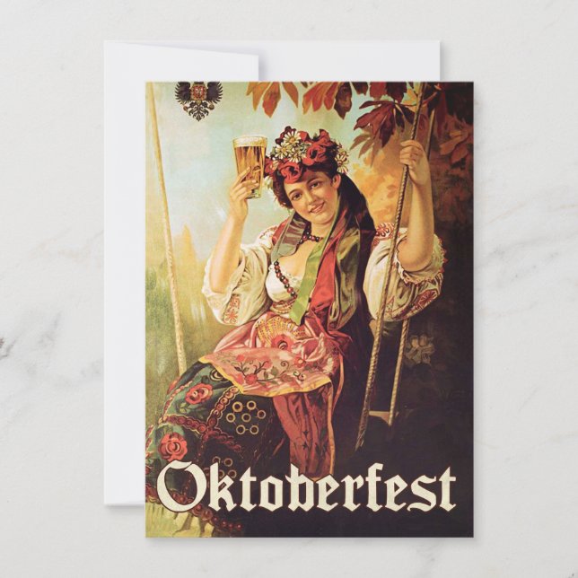 Convite Vintage Oktoberfest (Frente)