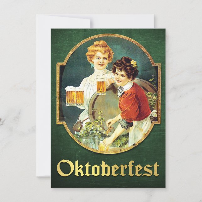 Convite Vintage Oktoberfest (Frente)