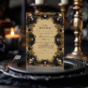 Convite Vintage Ornamentado Gothic Haunted Soirée