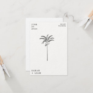 Convite Vintage Palm Tree Destino WeddingSalvar A Data