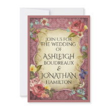 Vintage Parergaminho Impressão Wedding