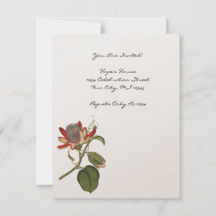 Convite Vintage Passion Flower