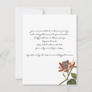 Convite Vintage Passion Flower