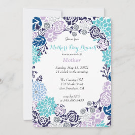 Convite Vintage Pastel Flower Wreath Modelo