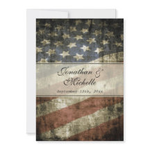Vintage Patriotic American Flag Wedding