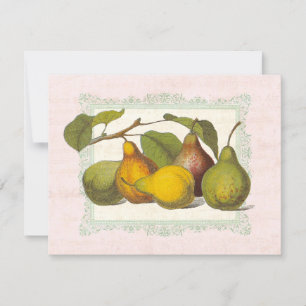 Convite Vintage Pears Autumn Harvest Party - Janto de Colh