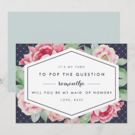 Convite Vintage Peony Seja Minha Placa De Madrinha de casa